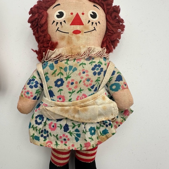 Vintage 70s Original Raggedy Ann & Raggedy Andy 7" Dolls Knickerbocker Tagged - Picture 4 of 7